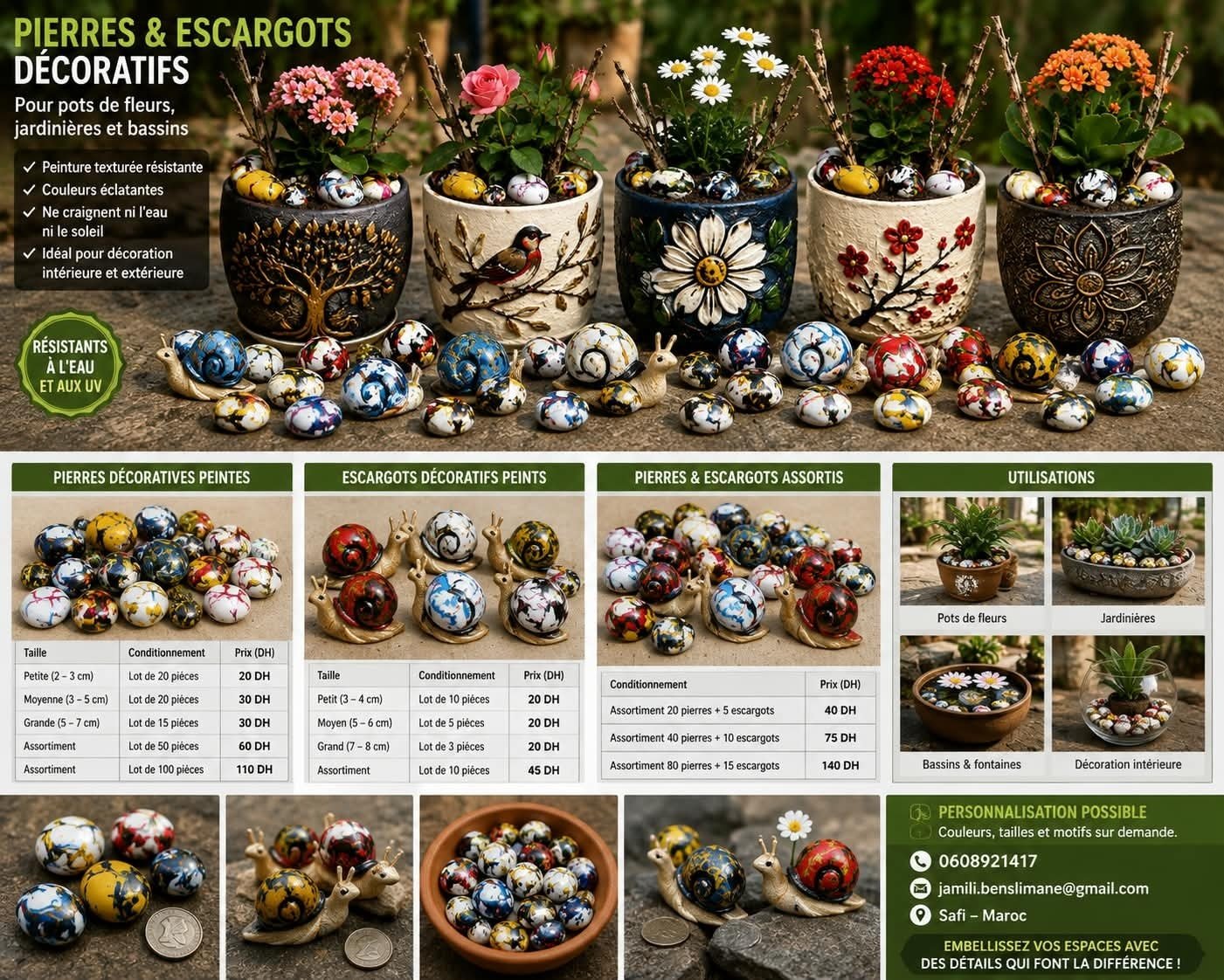 Escargots décoratifs